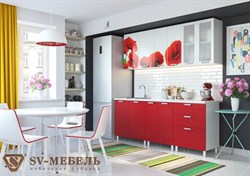 Маки кухонный гарнитур 2м с фотопечатью SV-Мебель Маки кухонный гарнитур 2м с фотопечатью SV-Мебель